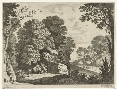 Céfalo y Procris Paisajes italianos (título de la serie) de Willem van Nieulandt (II)