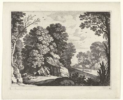 Céfalo y Procris Paisajes italianos (título de la serie) de Willem van Nieulandt (II)