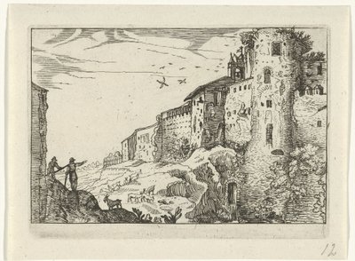 paisaje con ruinas romanas Ruinas romanas (serie 2) (título de la serie) de Willem van Nieulandt (II)