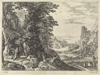 Paisaje con San Jerónimo de Willem van Nieulandt (II)