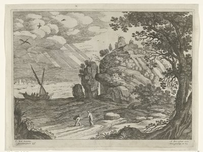 captura milagrosa Paisajes italianos (título de la serie) de Willem van Nieulandt (II)