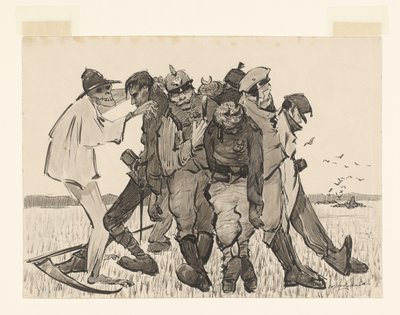 Cosecha de 1918. Gavilla de maíz moderna (título original en el objeto) de Willem van Schaik (signed by artist)