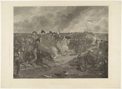 Príncipe de Orange en la batalla de Quatre-Bras, 1815 de Willem van Senus