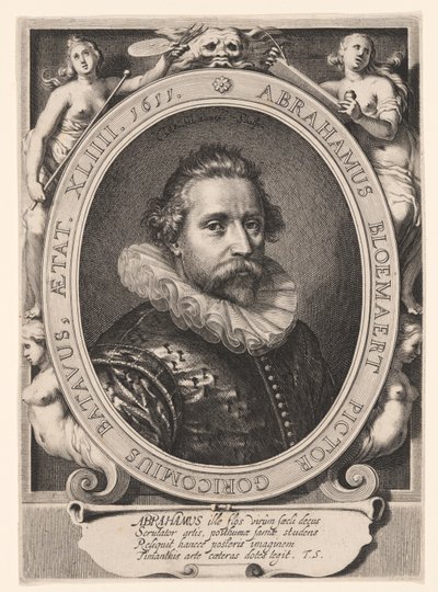 Retrato de Abraham Bloemaert de Willem van Swanenburgh