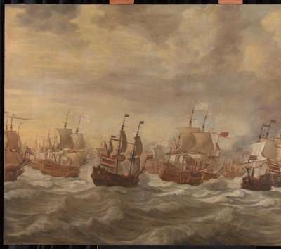 Episodio de la batalla naval de cuatro días (11-14 de junio de 1666) de Willem van de Velde (I) (attributed to)