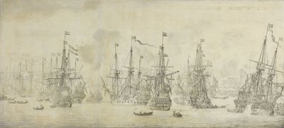 El ataque fallido de los ingleses a la flota de regreso en el puerto de Bergen, Noruega, el 12 de agosto de 1665: un episodio de la segunda guerra anglo-holandesa de Willem van de Velde (I)