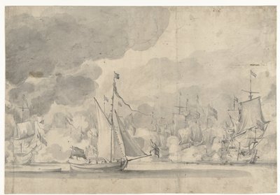 Batalla de Lowestoft el 13 de junio de 1665 de Willem van de Velde (I)