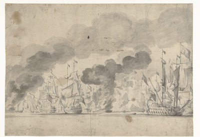 Batalla naval de Lowestoft el 13 de junio de 1665 de Willem van de Velde (I)