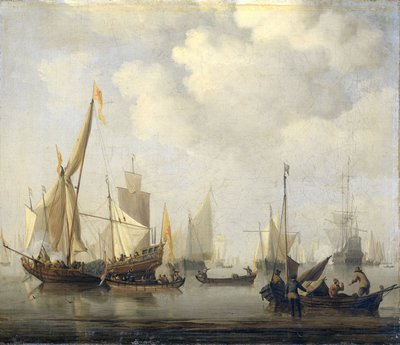 Calma en el mar de Willem van de Velde (II)