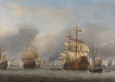 La captura del Príncipe Real
La captura del barco del almirante inglés "Royal Prince" el 13 de junio de 1666, durante la Batalla Marítima de los Cuatro Días, 11-14 de junio de 1666: episodio de la Segunda Guerra Marítima Inglesa (1665-67) de Willem van de Velde (II)