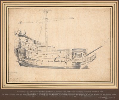 Un barco inglés (¿El León) c.1648 de Willem van de Velde the Elder