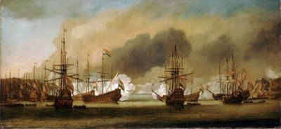 Batalla de Bergen (o Vagen) (Noruega), 3 de agosto de 1665 (13 de agosto de 1665) de Willem van de Velde the Younger