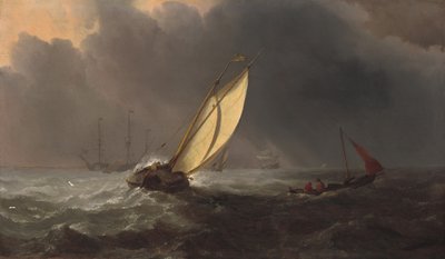 Antes de la tormenta de Willem van de Velde the Younger