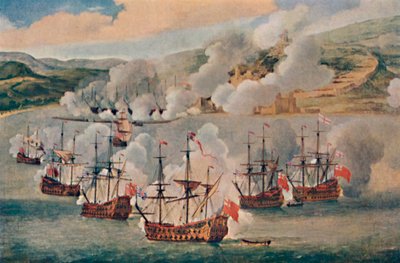 Batalla naval en un puerto, c1670, 1903 de Willem van de Velde the Younger