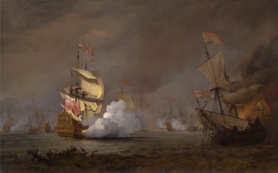 Batalla naval de las guerras anglo-holandesas de Willem van de Velde the Younger