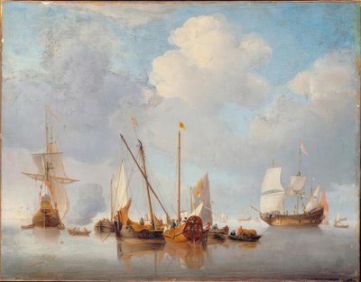 Después de W. v. d. Velde el Joven, Una calma de Willem van de Velde the Younger