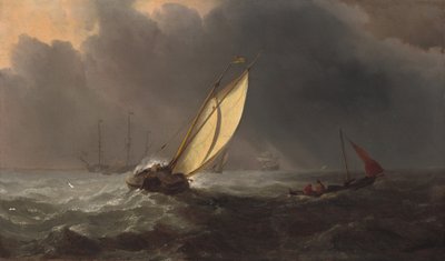 Antes de la Tormenta de Willem van de Velde the Younger and Studio