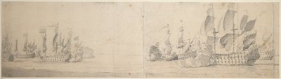 Acción de Beach y van Ghent de Willem van de the Elder Velde