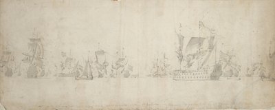Flota holandesa tras el consejo de guerra, 8-18 de agosto de 1665 de Willem van de the Elder Velde