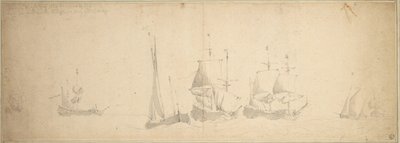 Barcos holandeses en el mar, 28 de mayo-7 de junio de 1665 de Willem van de the Elder Velde