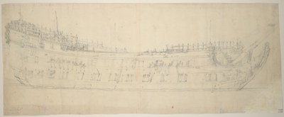 Retrato del "Swiftsure", 64 cañones, construido en 1621 y reconstruido en 1653 de Willem van de the Elder Velde