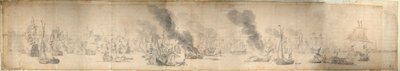 La batalla del Sund, 29 de octubre de 1658, c.1658 (papel) de Willem van de the Elder Velde