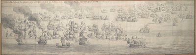 La batalla del Texel (Kijkduin) de Willem van de the Elder Velde