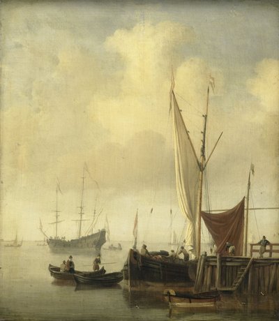 Un puerto de Willem van de the Younger Velde