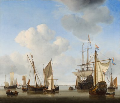 Barcos en las carreteras de Willem van de Velde the Younger