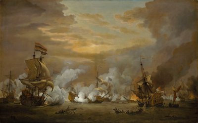 La batalla del Texel de Willem van de Velde the Younger