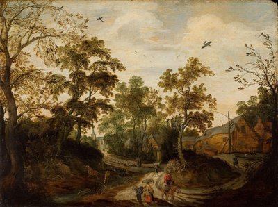 Vista de un pueblo de Willem van den Bundel