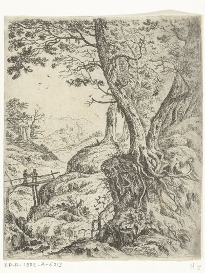 paisaje con puente de madera de Willem von Bemmel