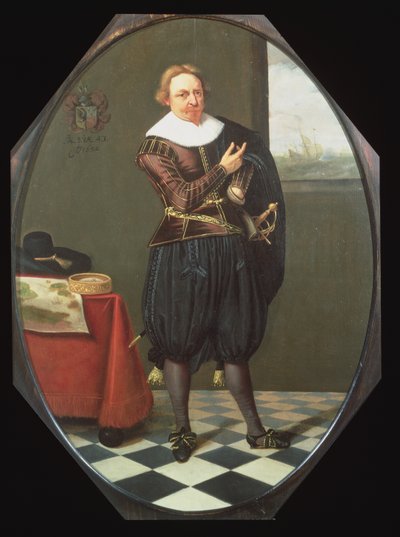 Retrato de un marinero en un interior de Willems Witringa Harmen