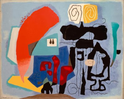 Faust auf Blau von Willi Baumeister