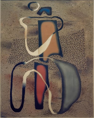 Dos figuras en la arena de Willi Baumeister