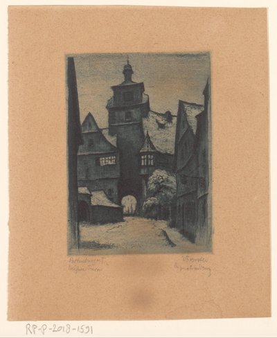 Vista de la Weisserturm, en Rothenburg ob der Tauber
Rothenburg o. T. Weisserturm (título en el objeto) de Willi Foerster (signed by artist)