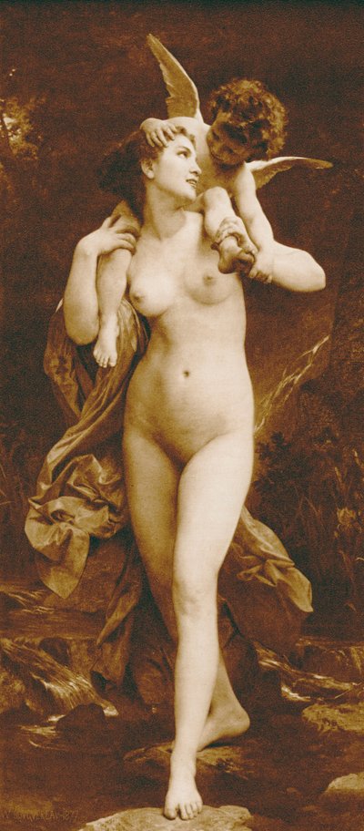 Juventud y amor (fotograbado) de William Adolphe (after) Bouguereau