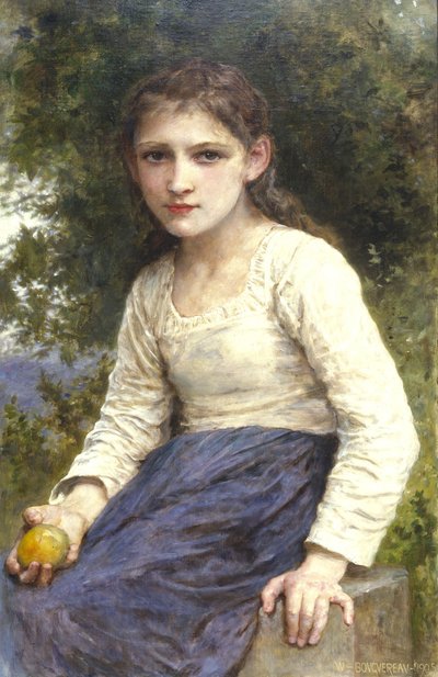 Niña con una manzana, 1905 de William Adolphe Bouguereau