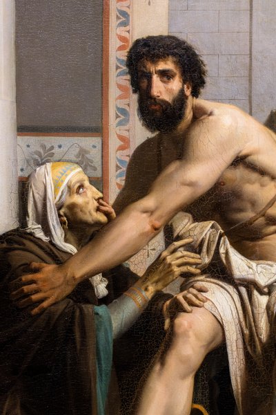 Odiseo reconocido por su nodriza a su regreso de Troya de William Adolphe Bouguereau