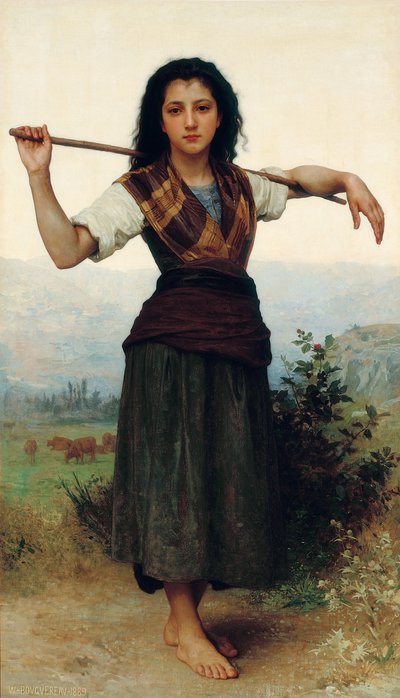 La pequeña pastora de William-Adolphe Bouguereau