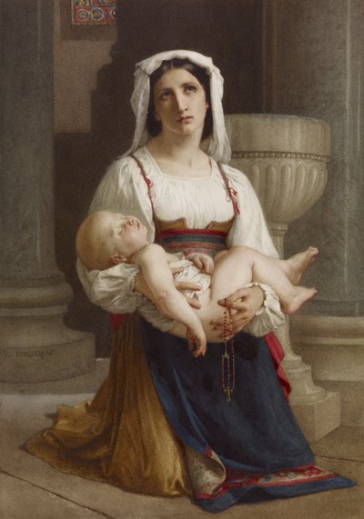 Oración a la Virgen de William-Adolphe Bouguereau