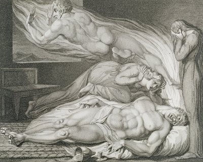 Muerte del malvado fuerte, pl.6, ilustración de "La tumba, un poema" de William Blake (1757-1827), grabado por Luigi Schiavonetti (1765-1810) de William (after) Blake
