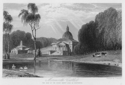 Castillo de Mereworth, residencia del Lord Le Despencer de William (after) Daniell