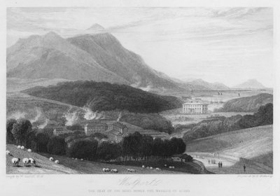 Westport, la residencia del Marqués de Sligo (grabado) de William (after) Daniell
