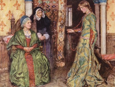 Romeo y Julieta de Shakespeare: Acto I, Escena III (litografía en color) de William (after) Hatherell