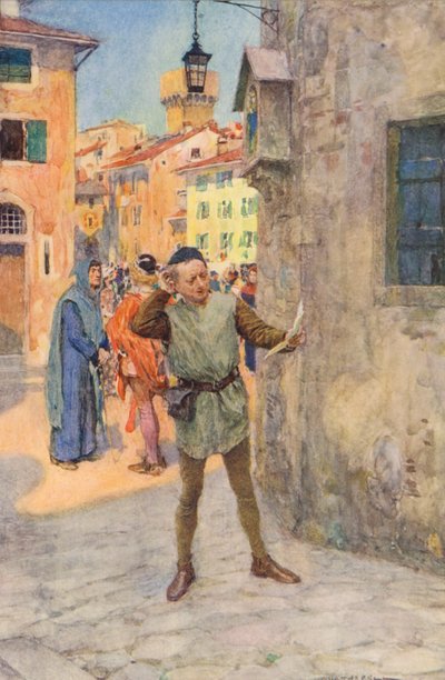 Romeo y Julieta de Shakespeare: Acto I, Escena II (litografía en color) de William (after) Hatherell