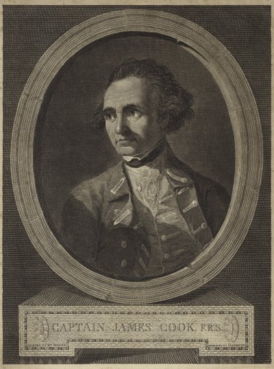 Retrato del Capitán James Cook (grabado) de William (after) Hodges