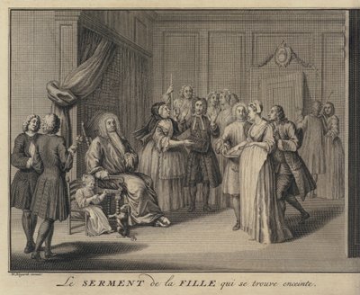 Una Mujer Jurando un Niño a un Ciudadano Grave de William (after) Hogarth