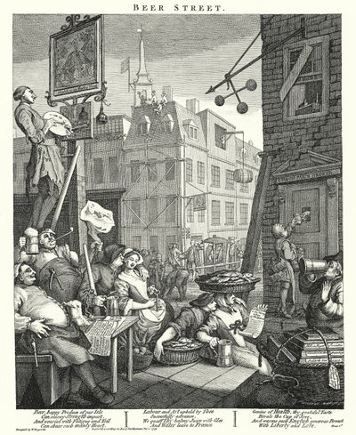 Calle de la cerveza de William (after) Hogarth