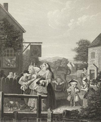 Tarde en Londres de William (after) Hogarth